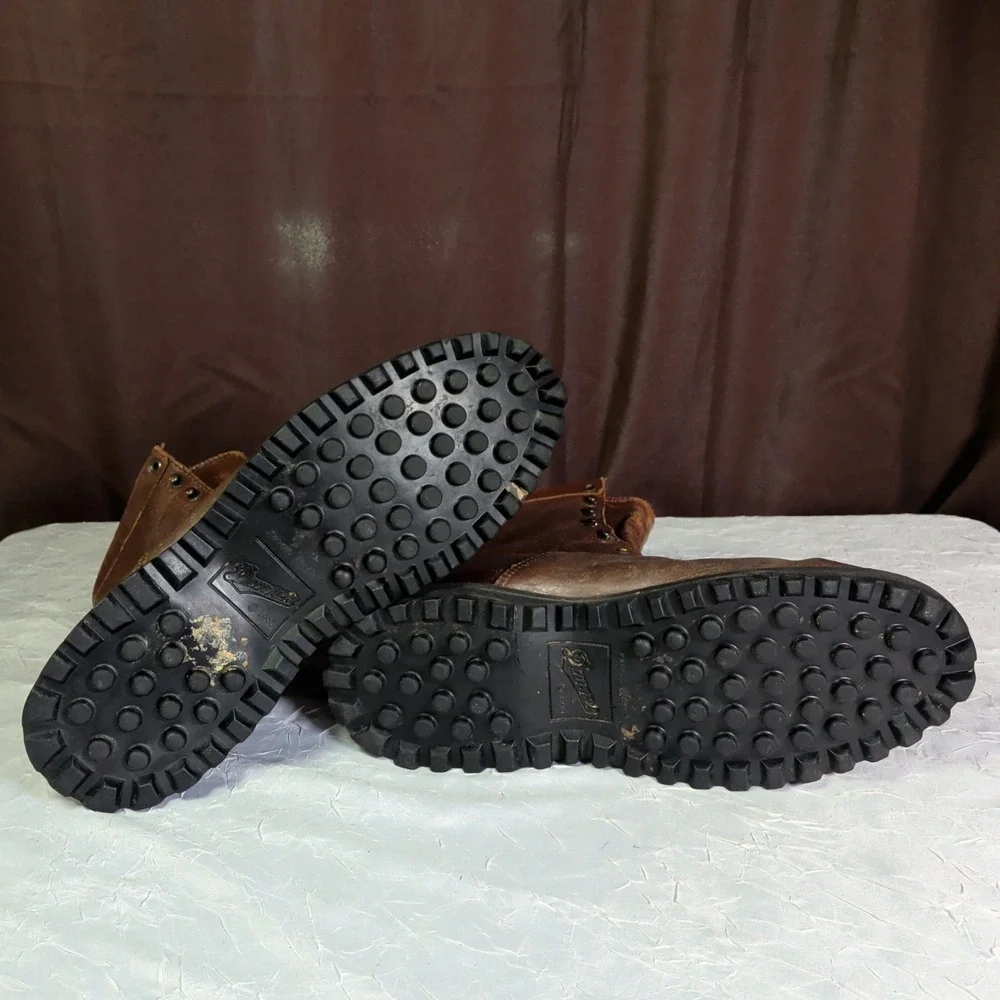 Vintage Danner Boots Mens Size 13D Hiking Brown Waterproof Leather Utility Gorp